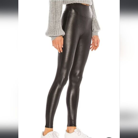 SPANX Faux Leather Legging Black Size Small - Picture 2 of 7